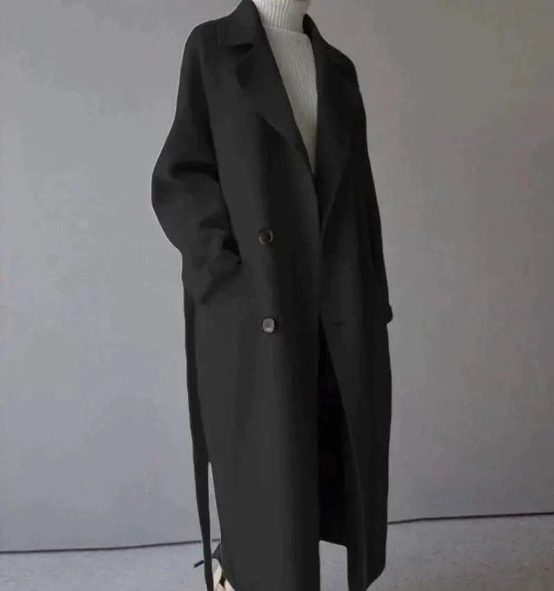 Alejandria | Women’s Long Wool Coat - Image 3