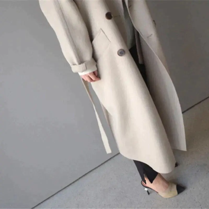Alejandria | Women’s Long Wool Coat - Image 4