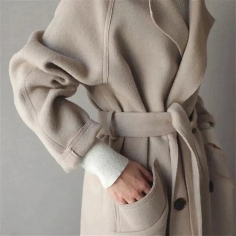 Alejandria | Women’s Long Wool Coat - Image 5