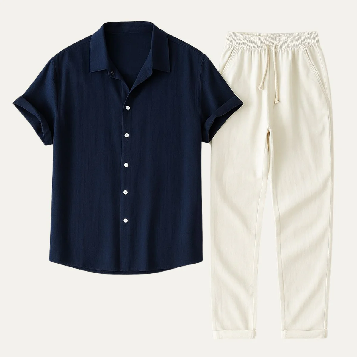 Amalfi | Men’s Linen Shirt & Drawstring Pants Set - Image 2