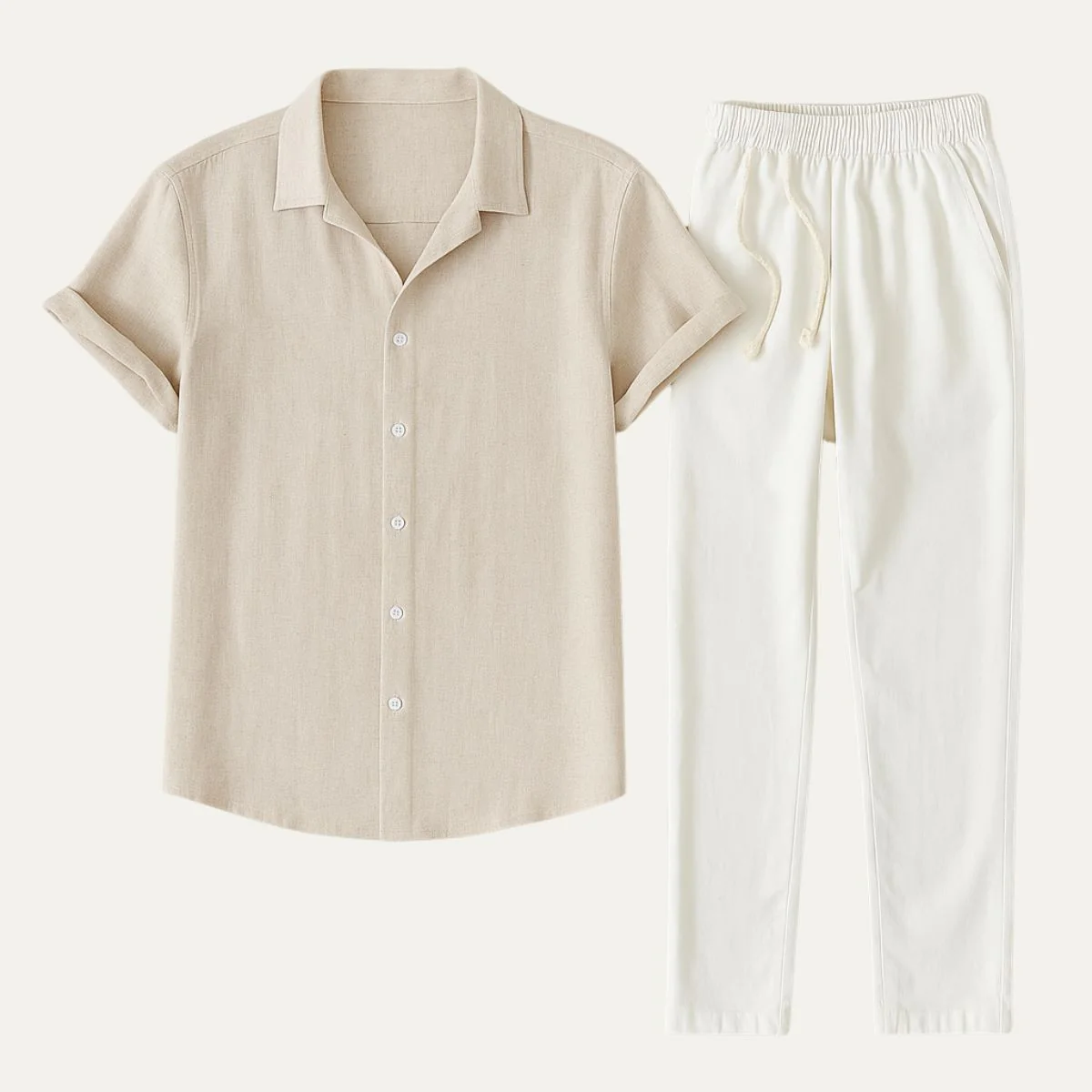Amalfi | Men’s Linen Shirt & Drawstring Pants Set - Image 3