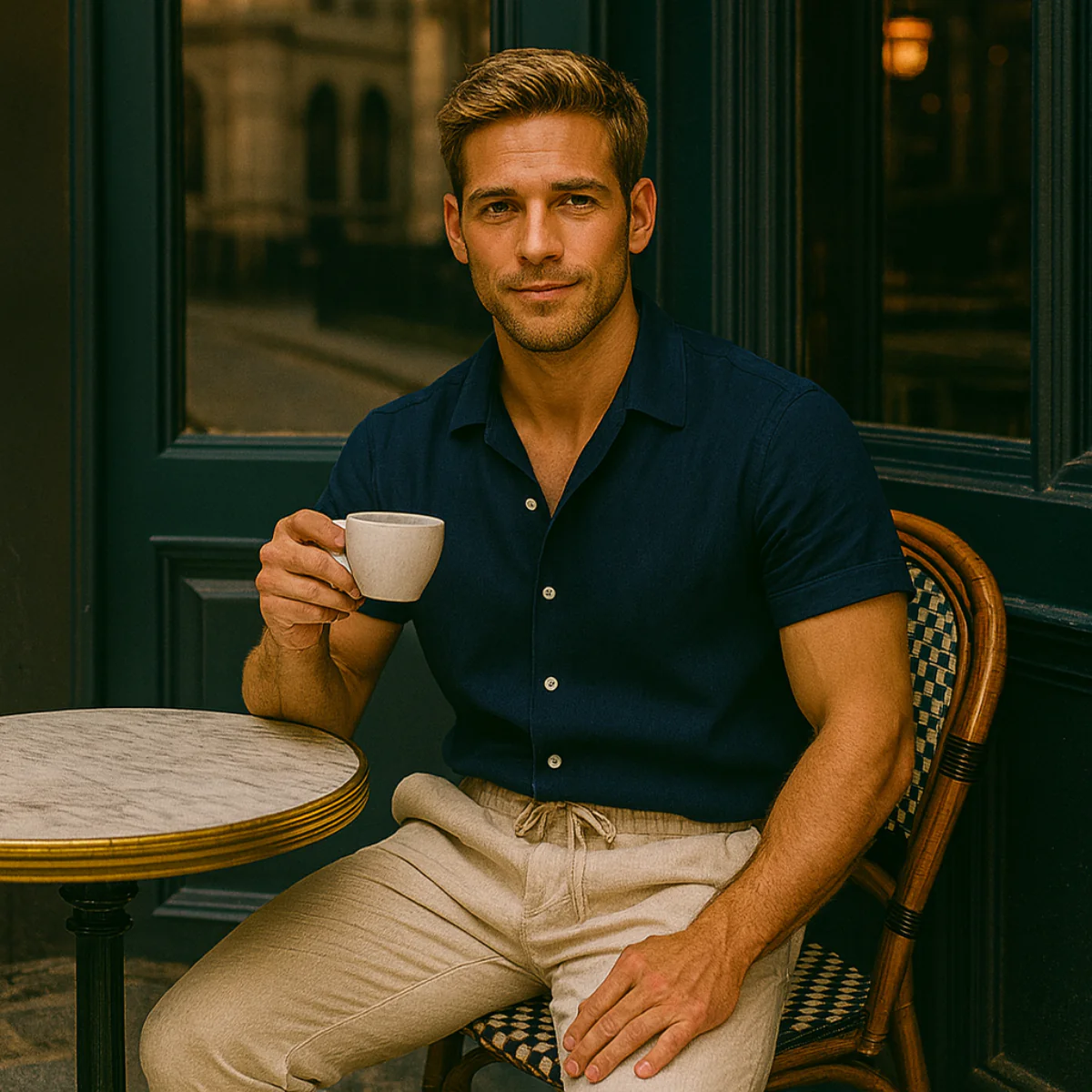 Amalfi | Men’s Linen Shirt & Drawstring Pants Set - Image 6