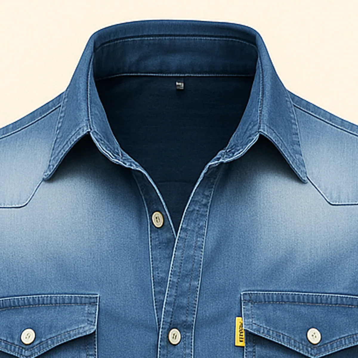 Ashlin | Men’s Denim Casual Shirt - Image 4