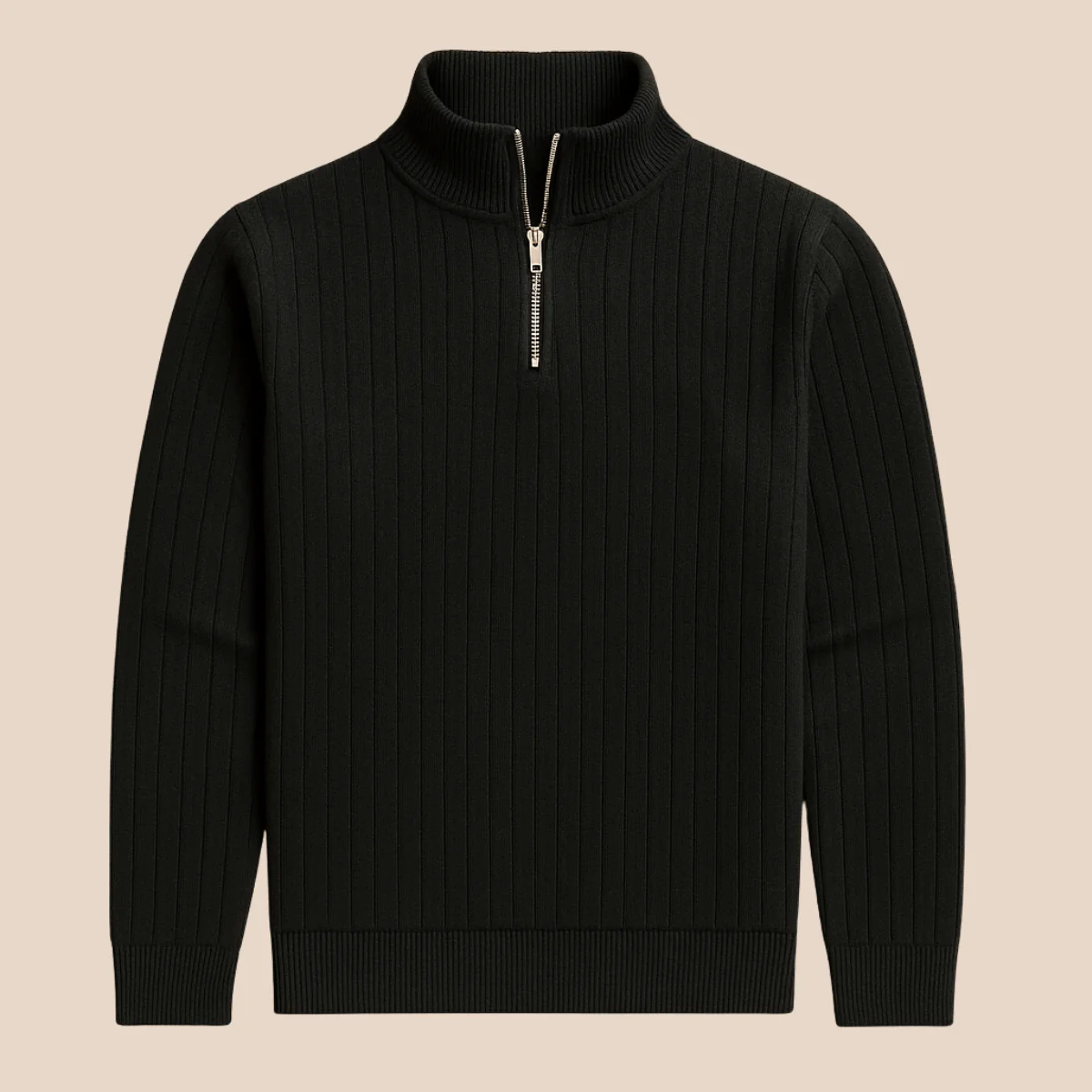 Ashtin | Men’s Ribbed Half Zip Jumper - Image 3