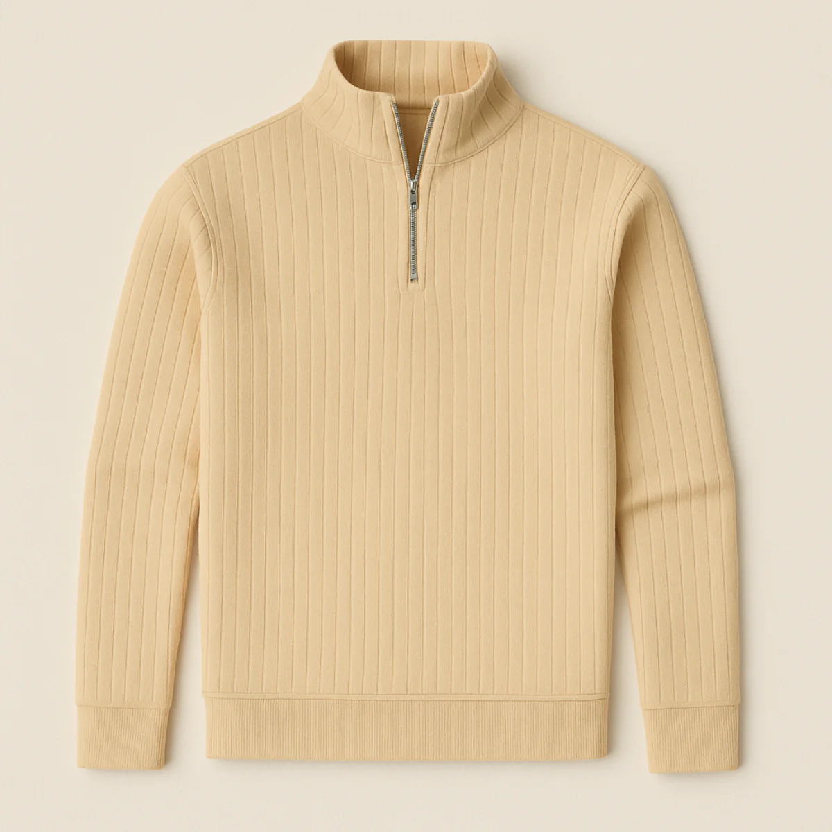 Ashtin | Men’s Ribbed Half Zip Jumper - Image 4