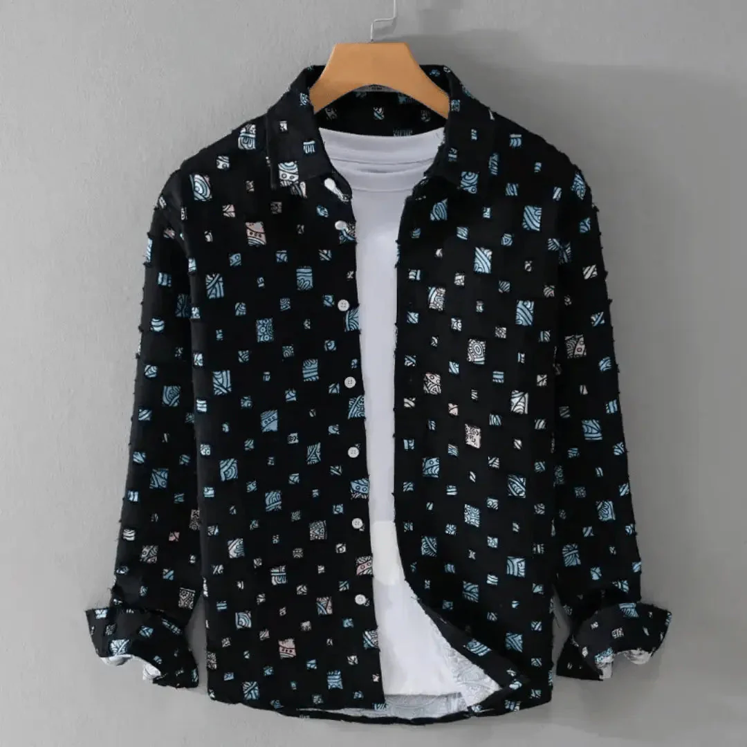 Auric | Men’s Premium Frayed Denim Shirt - Image 3