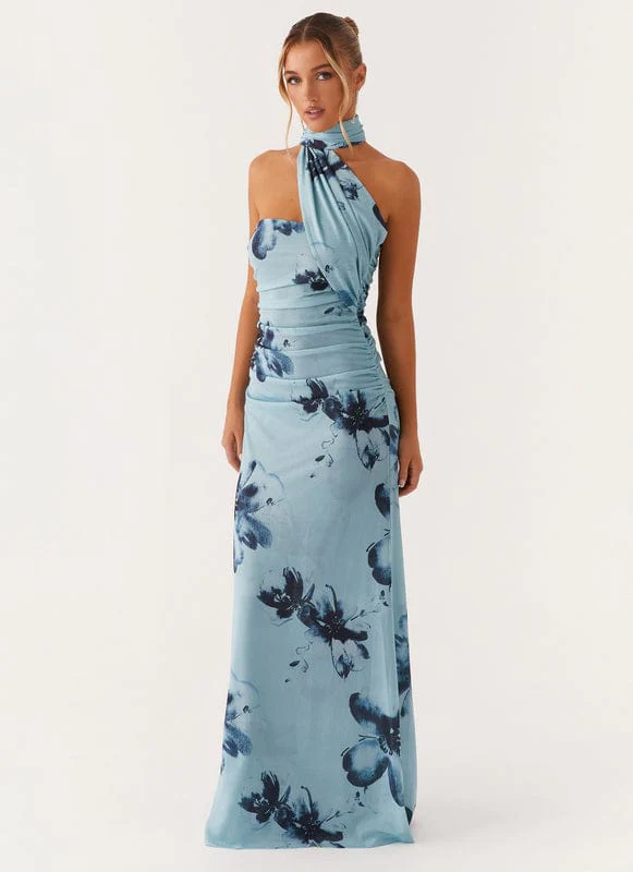 Aveloria | Floral Sleeveless Maxi Dress in Blue-Black - Image 6