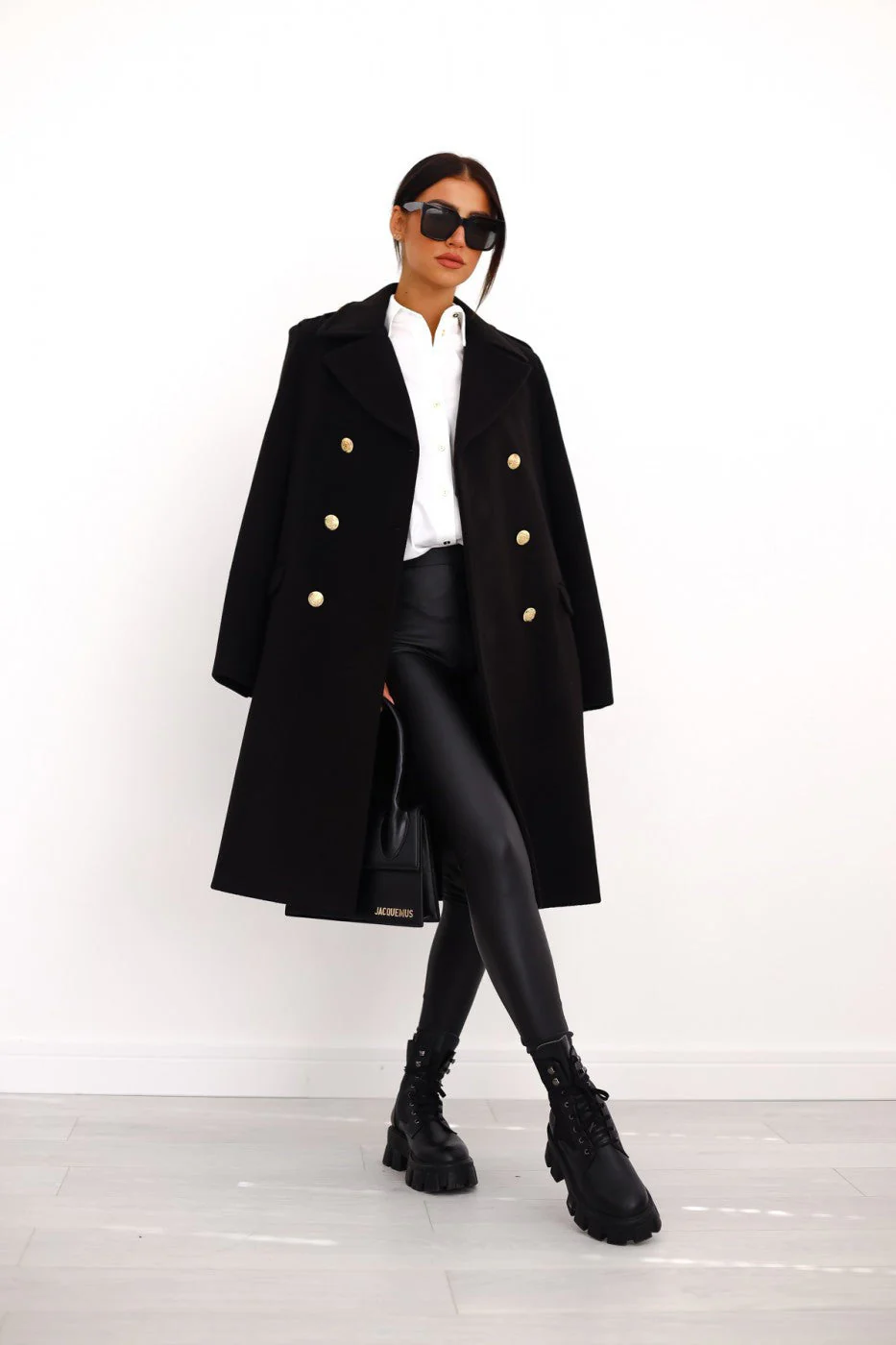 Azora | Women’s Double-Breasted Wool Trench Coat - Image 8