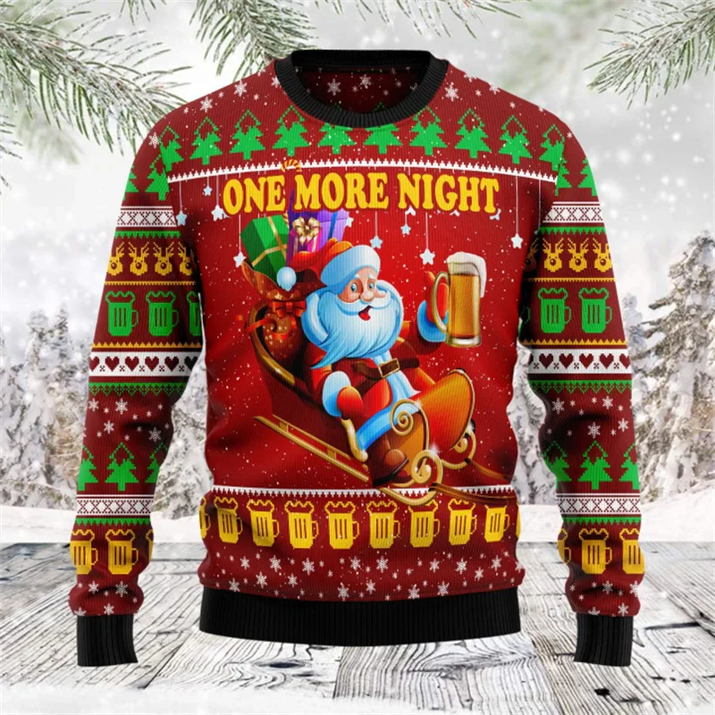Beerfest | Men’s Festive Christmas Sweater - Image 2