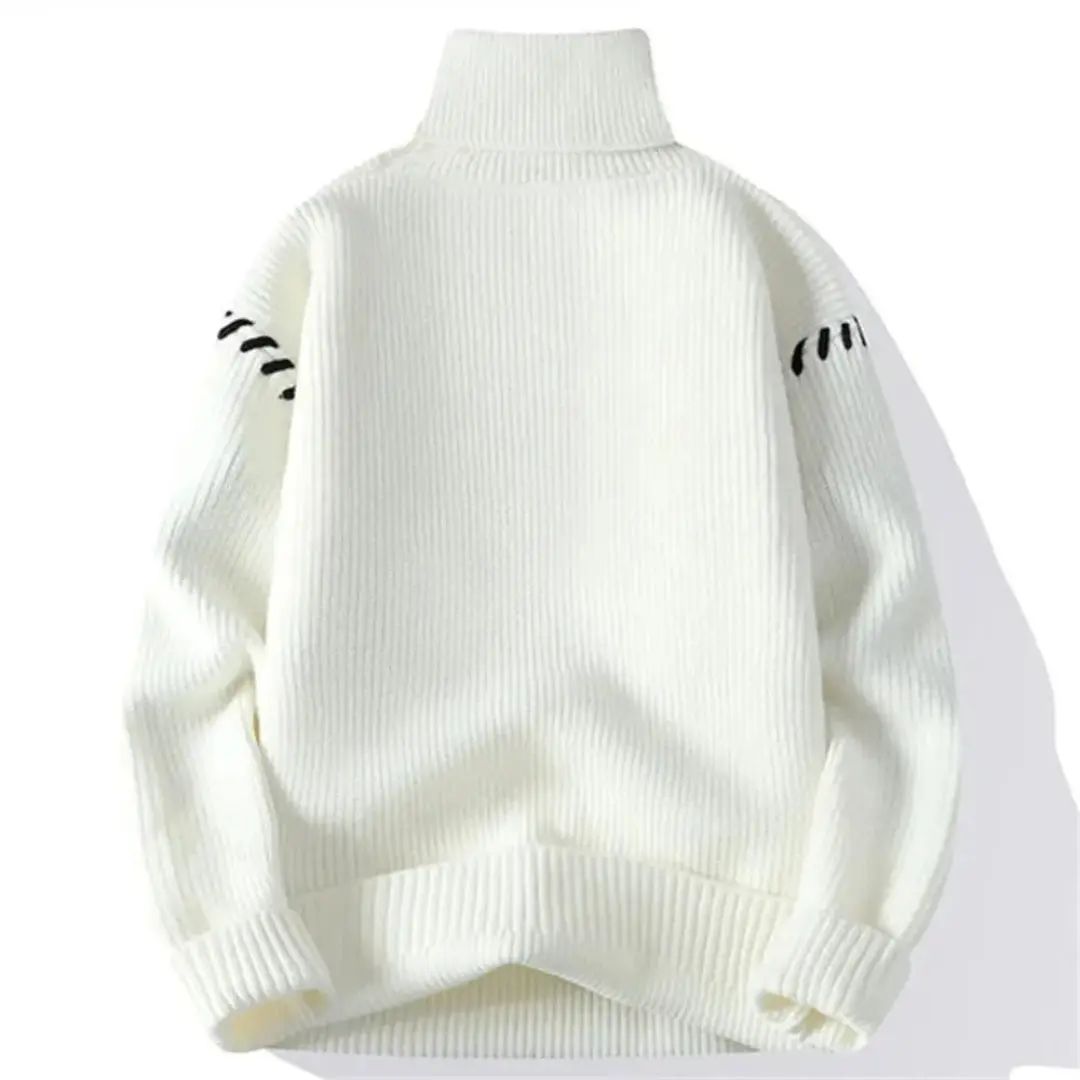 Benedict | Men’s Patchwork Knit Sweater - Image 5