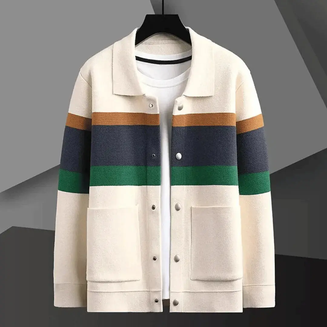 Bruno | Men’s Luxury Jacquard Knit Cardigan