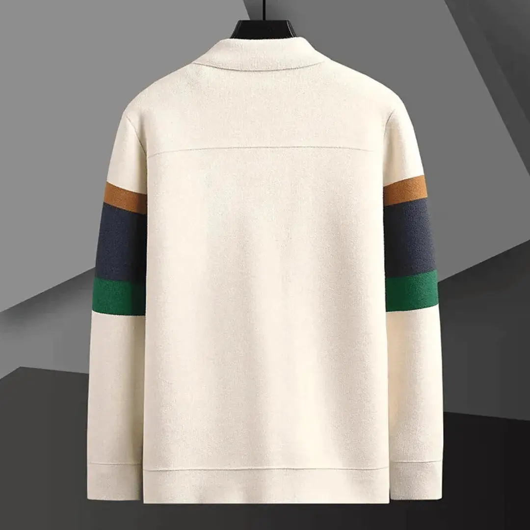 Bruno | Men’s Luxury Jacquard Knit Cardigan - Image 3