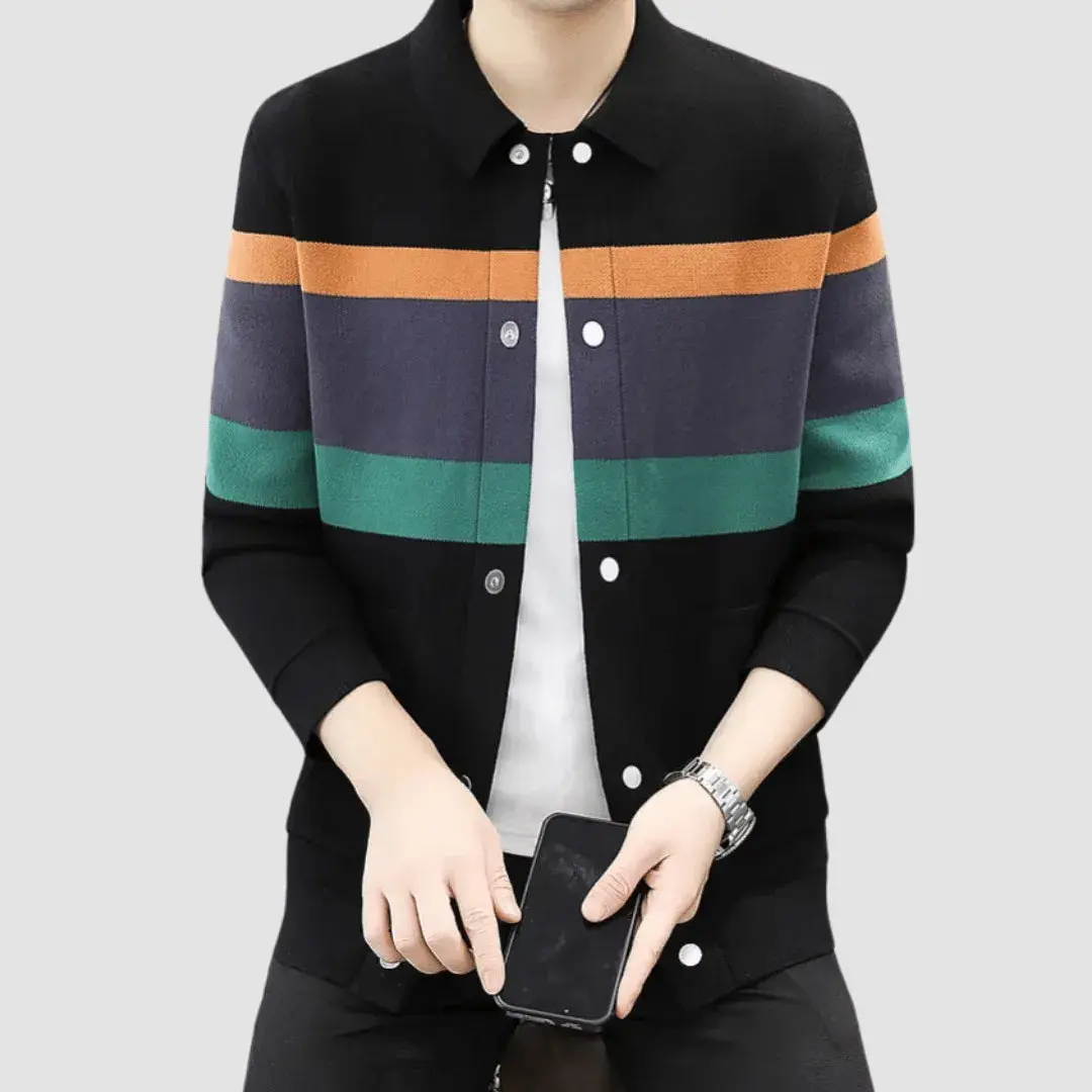 Bruno | Men’s Luxury Jacquard Knit Cardigan - Image 6
