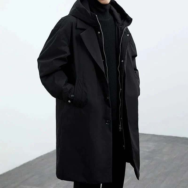 Calderon | Men’s Long Hooded Winter Coat - Image 2