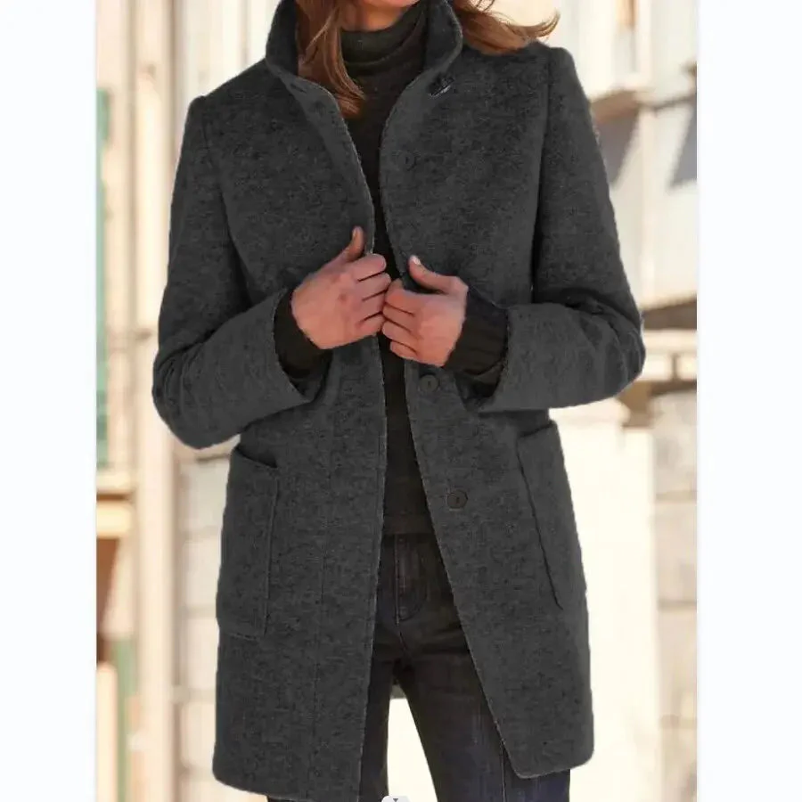 Carly | Women’s Wool Blend Coat – Simple Elegance for Every Day - Image 4
