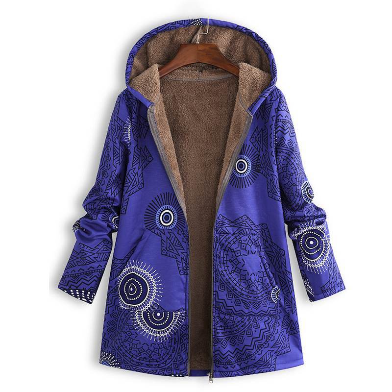 Casandra | Women’s Winter Floral Coat with Hood - Image 4