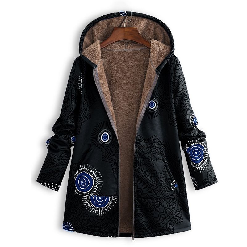 Casandra | Women’s Winter Floral Coat with Hood - Image 6