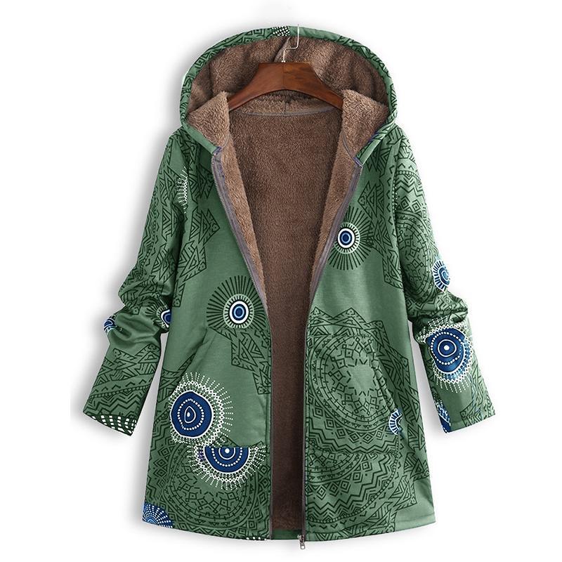 Casandra | Women’s Winter Floral Coat with Hood - Image 7