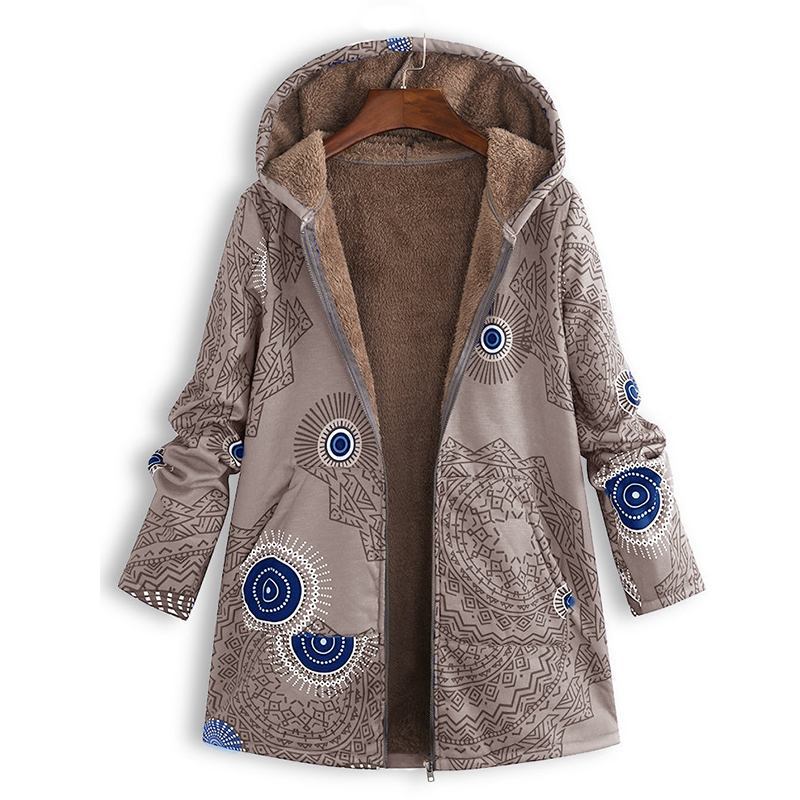 Casandra | Women’s Winter Floral Coat with Hood - Image 8