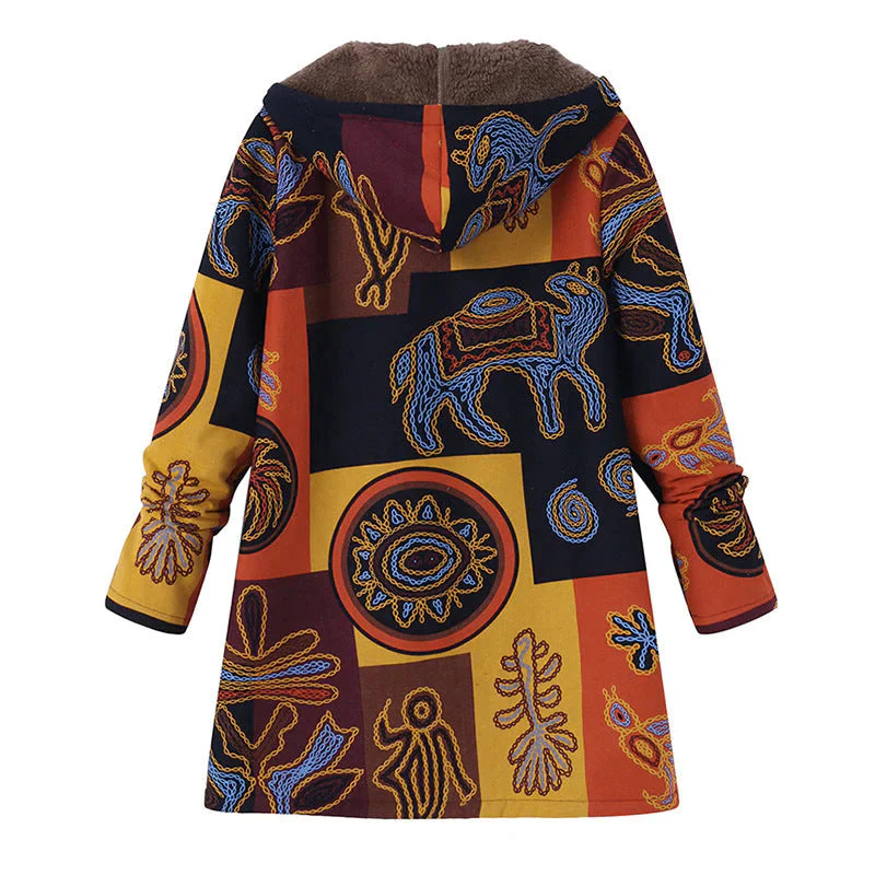 Casandra | Women’s Winter Floral Coat with Hood - Image 9