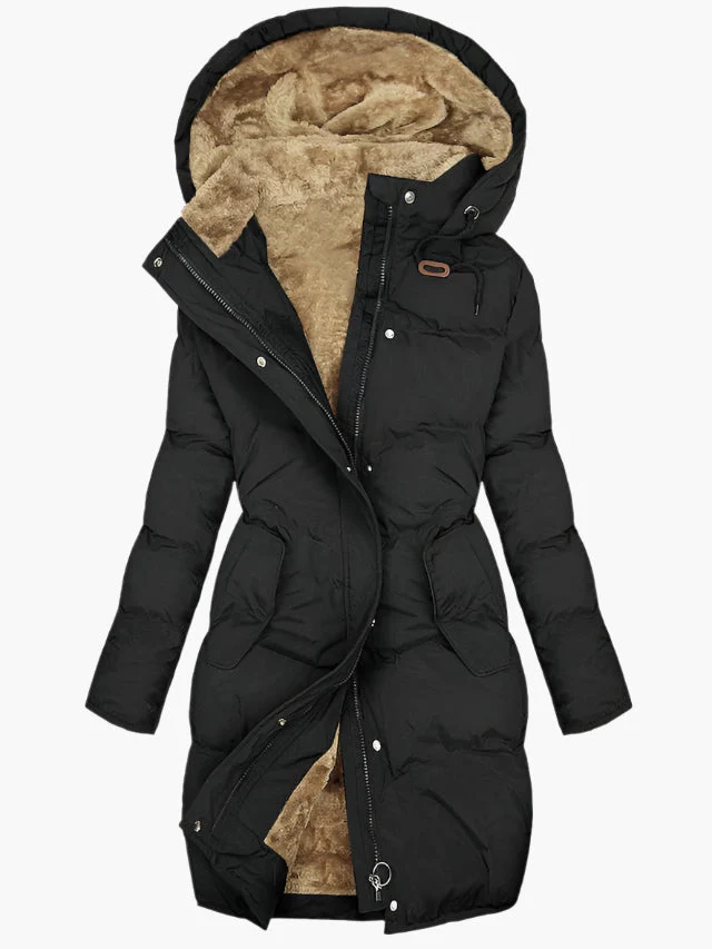 Cassy | Women’s Elegant Winter Quilted Hooded Coat - Image 2