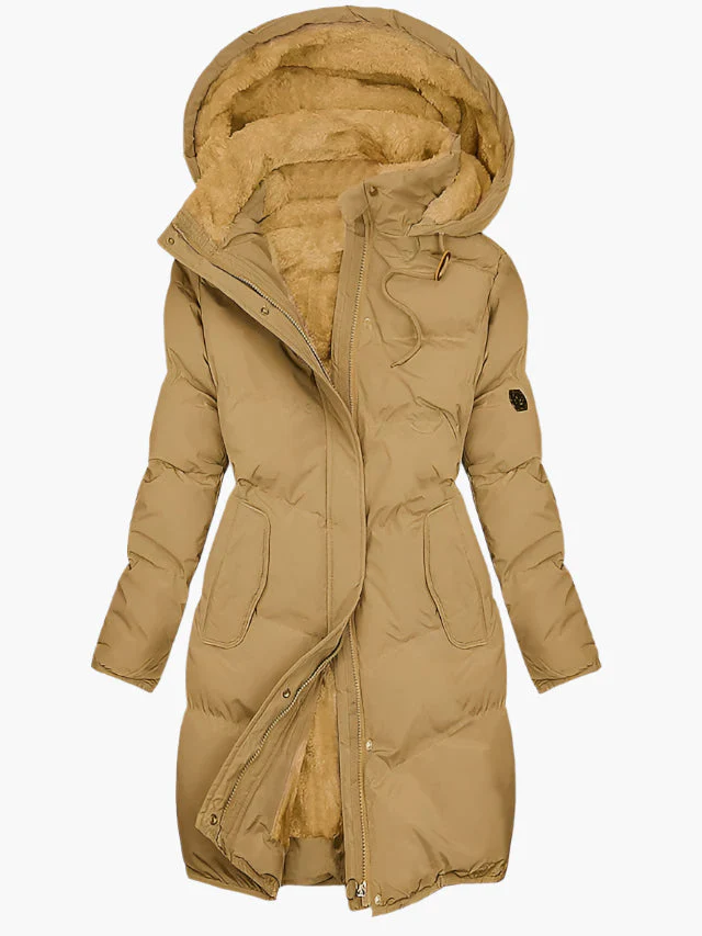 Cassy | Women’s Elegant Winter Quilted Hooded Coat - Image 3