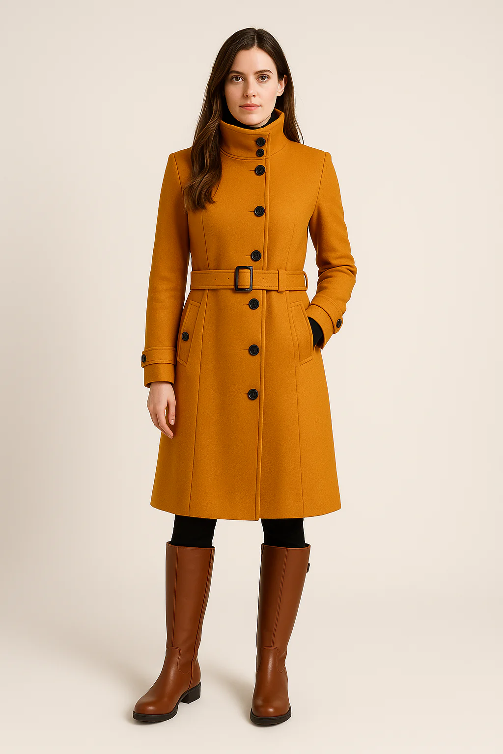 Charie | Women’s High-Neck Winter Coat - Image 2