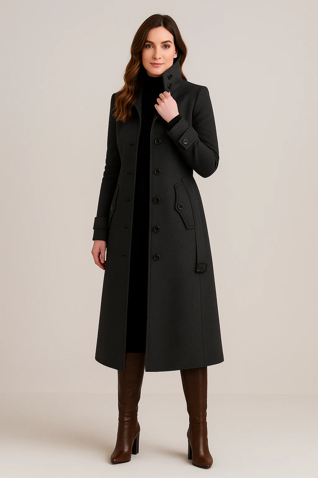 Charie | Women’s High-Neck Winter Coat - Image 4