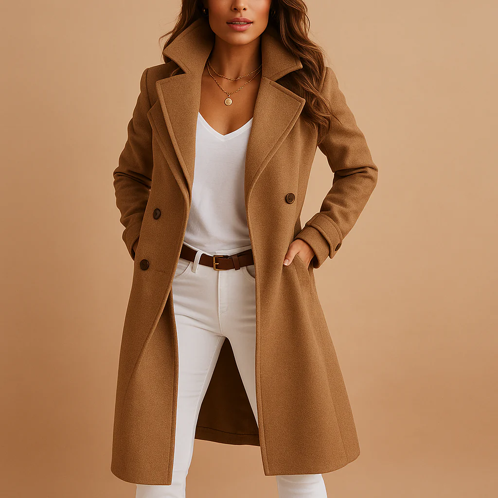 Chevie | Women’s Long Buttoned Coat - Image 2