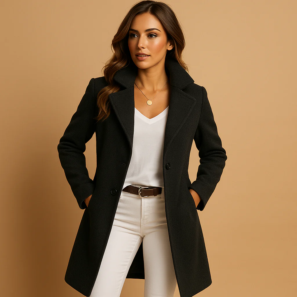 Chevie | Women’s Long Buttoned Coat - Image 3