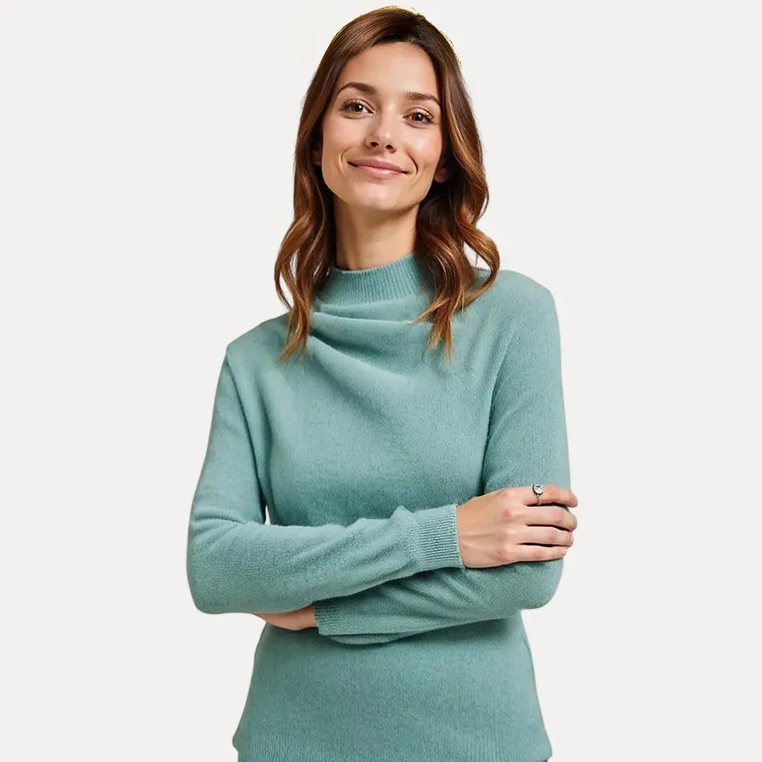 Cora | Women’s Knitted Wool Crewneck Sweater - Image 2