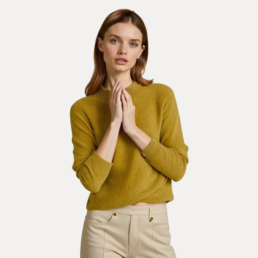 Cora | Women’s Knitted Wool Crewneck Sweater - Image 4