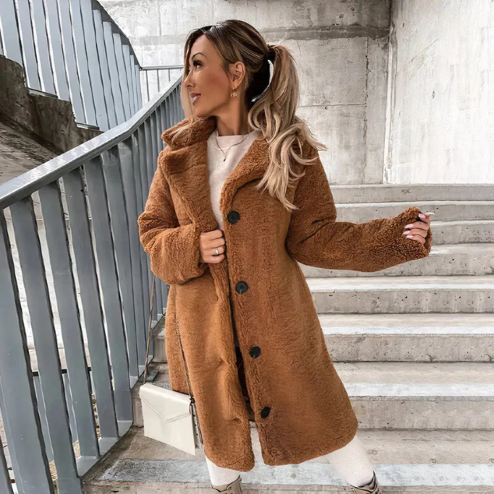Cozy | Women’s Plush Open-Front Winter Coat - Image 3