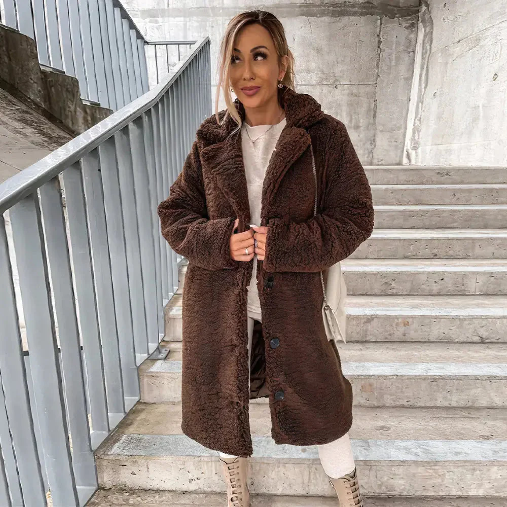 Cozy | Women’s Plush Open-Front Winter Coat - Image 4