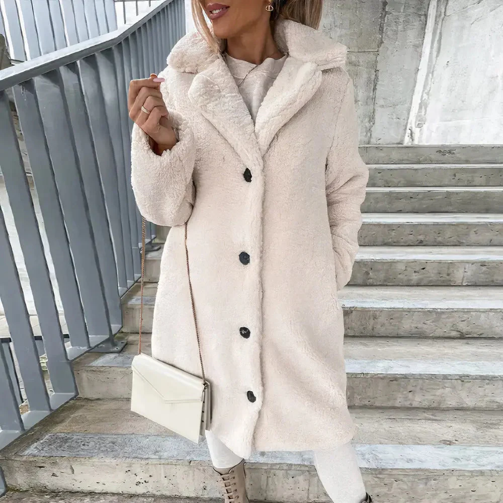 Cozy | Women’s Plush Open-Front Winter Coat - Image 5