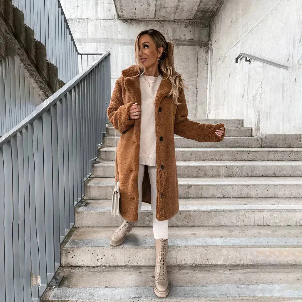 Cozy | Women’s Plush Open-Front Winter Coat - Image 6
