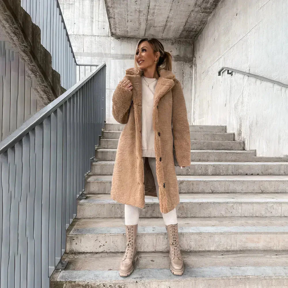 Cozy | Women’s Plush Open-Front Winter Coat - Image 8