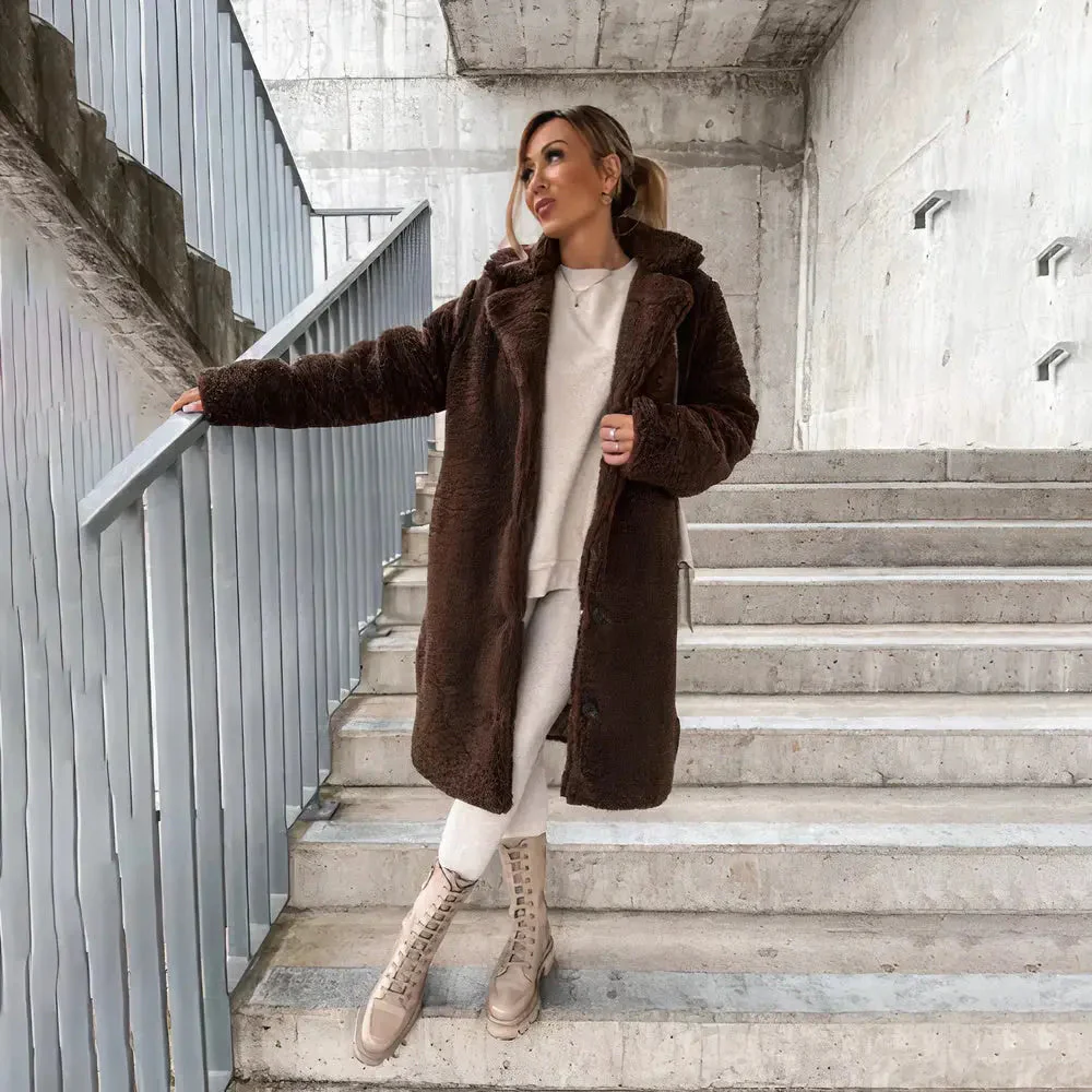 Cozy | Women’s Plush Open-Front Winter Coat - Image 9