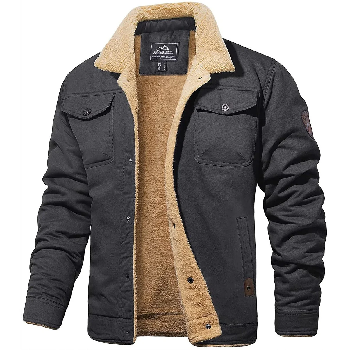 Cristoff | Men’s Sherpa-Lined Winter Jacket - Image 3