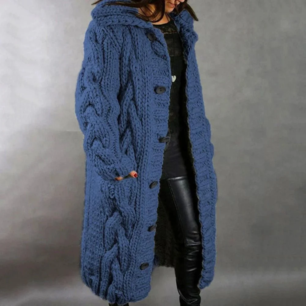 Dayanara | Women’s Oversized Cable Knit Button Cardigan