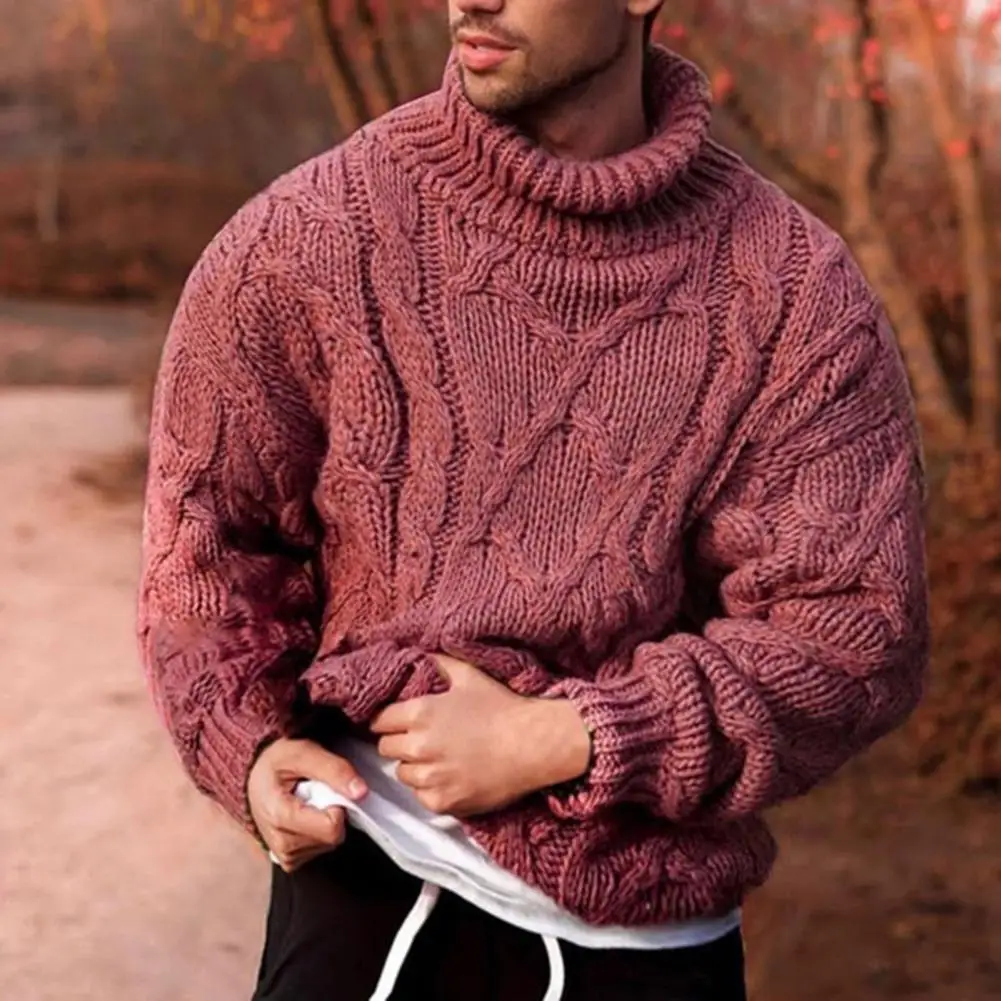 Dominia | Men’s Chunky High Neck Winter Sweater - Image 4