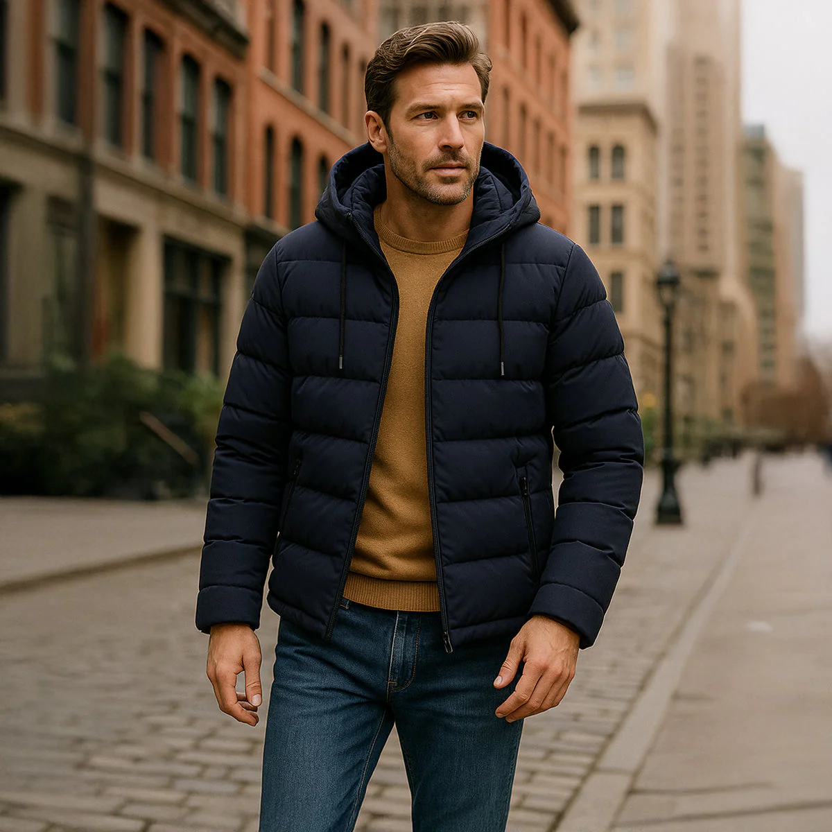 Edinburgh | Men’s Waterproof Hooded Parka – Winter Puffer Jacket - Image 12