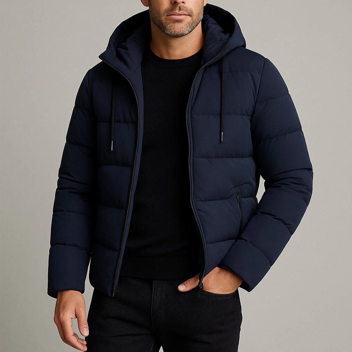 Edinburgh | Men’s Waterproof Hooded Parka – Winter Puffer Jacket - Image 3