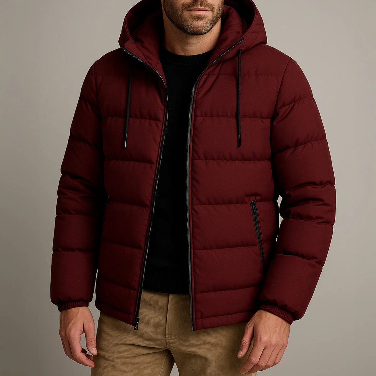 Edinburgh | Men’s Waterproof Hooded Parka – Winter Puffer Jacket - Image 4