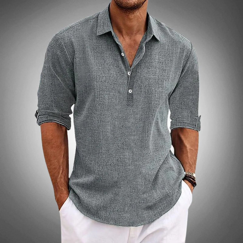 Elario | Men’s Classic Premium Linen Shirt - Image 2