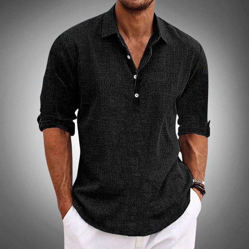 Elario | Men’s Classic Premium Linen Shirt - Image 3