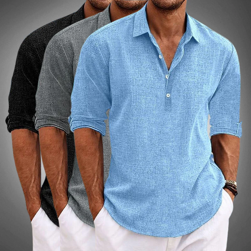 Elario | Men’s Classic Premium Linen Shirt - Image 4