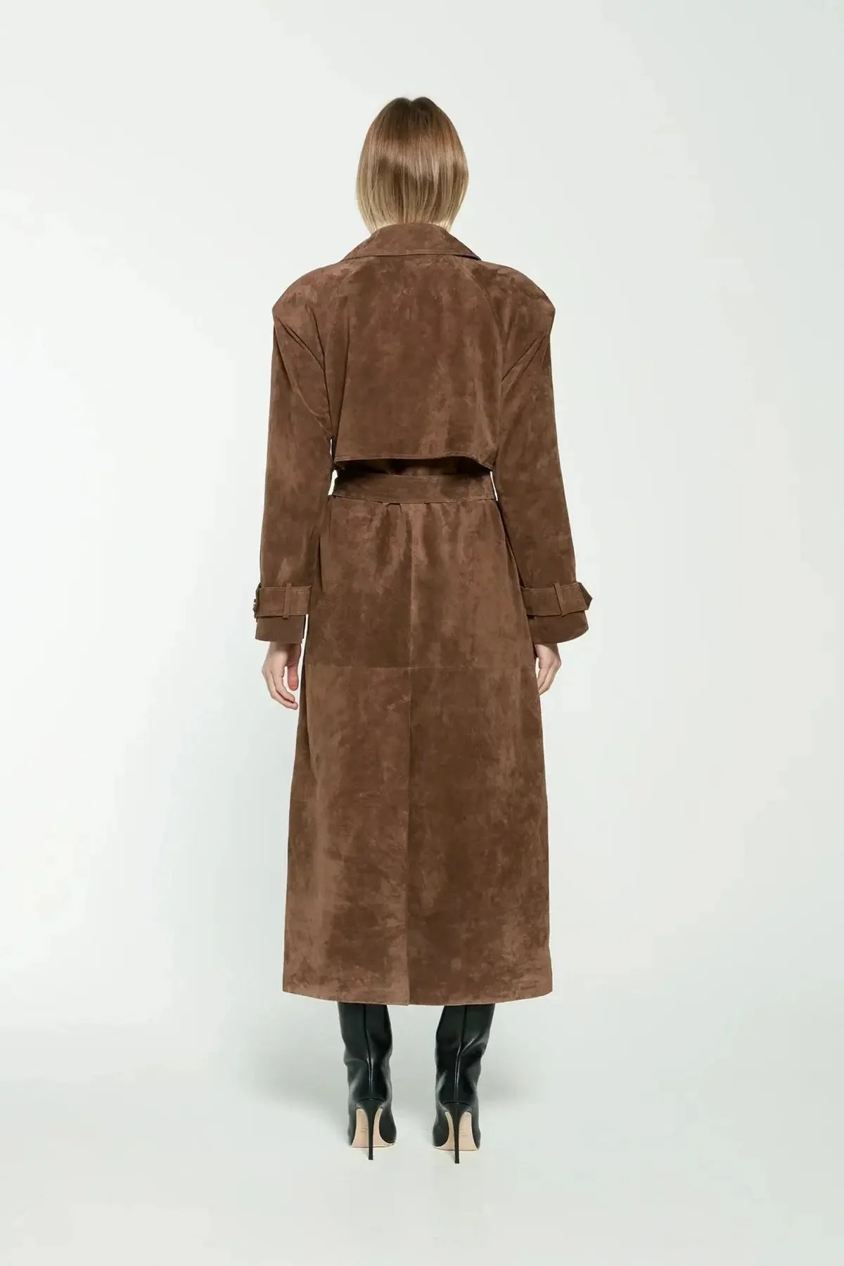 Elvira | Women’s Suede Trench Coat – Classic Elegance for Cooler Days - Image 8