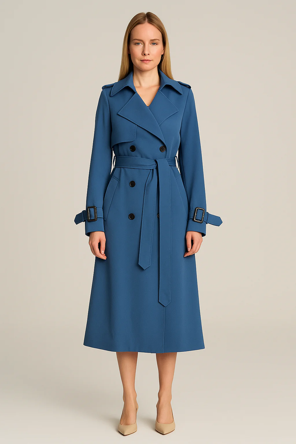 Eveline | Women’s Longline Trench Coat - Image 4