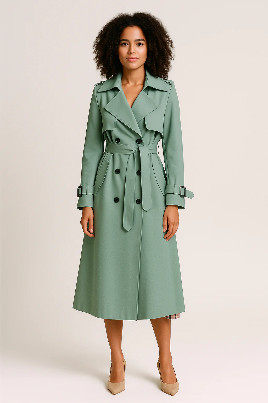 Eveline | Women’s Longline Trench Coat - Image 5